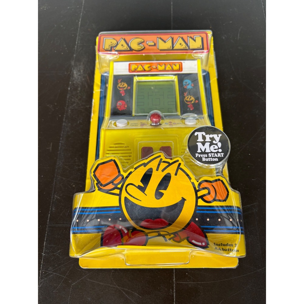 Basic Fun Pac-Man Mini Arcade Game Handheld Retro Electronic Toy  Yellow NEW